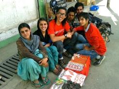 The Rajasthan shoemaker family and friends making a living at Leh.
