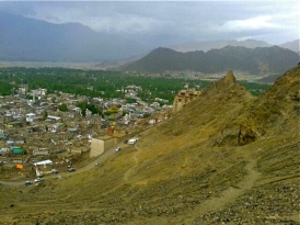 Gloomy weathers in the town of Leh
