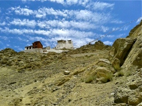 View of Leh Palace and Monastery from below.